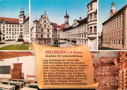 AK / Ansichtskarte Dillingen Donau Akademie fuer Lehrerfortbildung Kat. Dillingen a.d.Donau