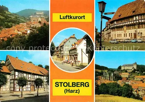 AK / Ansichtskarte Stolberg Harz Teilansicht Rathaus Rittergasse Erholungsheim Comernius Kat. Stolberg Harz