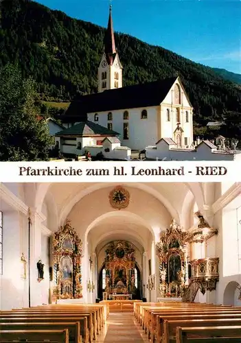 AK / Ansichtskarte Ried Oberinntal Pfarrkirche zum heiligen Leonhard Kat. Ried im Oberinntal