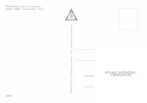 AK / Ansichtskarte Ried Oberinntal Pfarrkirche zum heiligen Leonhard Kat. Ried im Oberinntal