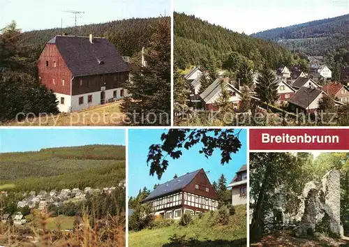 AK / Ansichtskarte Breitenbrunn Erzgebirge Rabenberghaeuser Kammerstein Neue Siedlung Sonnenleithe Ruine Jagdschloss Kat. Breitenbrunn Erzgebirge