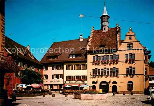 AK / Ansichtskarte Staufen Breisgau Marktplatz Rathaus Historische Fauststadt Kat. Staufen im Breisgau