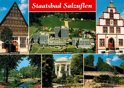 AK / Ansichtskarte Bad Salzuflen Rathaus Haus Backs Thermal Sprudel  Kat. Bad Salzuflen