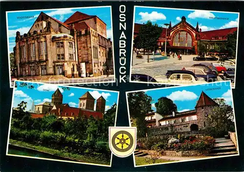 AK / Ansichtskarte Osnabrueck Hauptbahnhof Stadttheater Dom  Kat. Osnabrueck