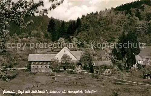 AK / Ansichtskarte Nordrach Gasthaus Vogt auf Muehlstein Hansjakobs Schriften Kat. Nordrach