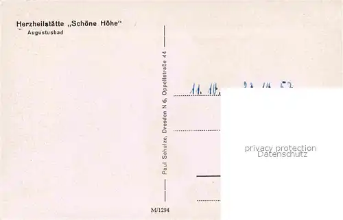 AK / Ansichtskarte Augustusbad Liegau Herzheilstaette Schoene Hoehe