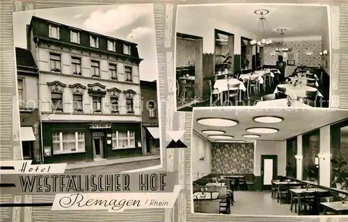 AK / Ansichtskarte Remagen Hotel Westfaelischer Hof Kat. Remagen