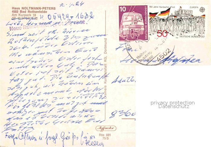Ak Ansichtskarte Bad Rothenfelde Haus Noltmann Peters Kat Bad Rothenfelde Nr Bx20353 Oldthing Ansichtskarten Niedersachsen
