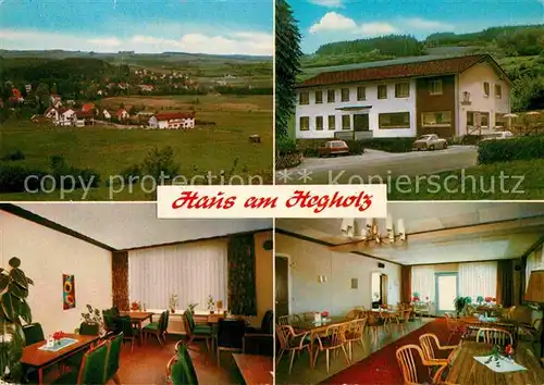 AK / Ansichtskarte Hochwaldhausen Ilbeshausen Hotel Pension Restaurant Cafe Haus am Hegholz Kat. Grebenhain