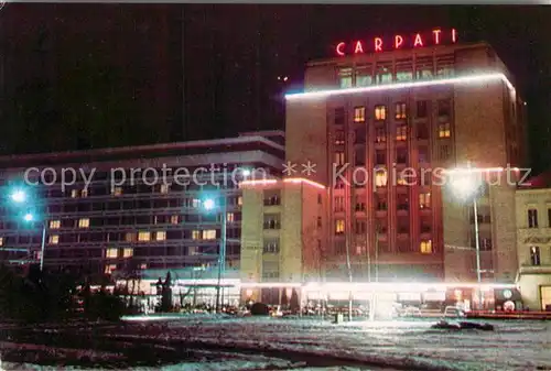 AK / Ansichtskarte Brasov Hotel Carpati Nacht Kat. Kronstadt Brasov