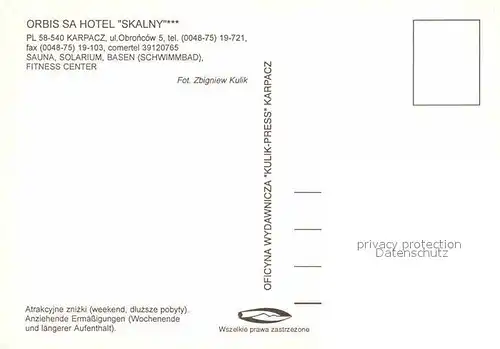 AK / Ansichtskarte Karpacz Hotel Orbis Skalny Kat. Polen