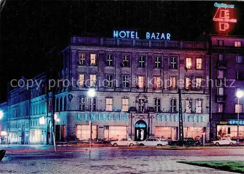 AK / Ansichtskarte Poznan Posen Hotel Bazar Nacht Kat. Poznan