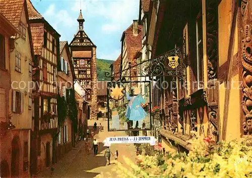 AK / Ansichtskarte Riquewihr Haut Rhin Rue Principale vieilles maisons Hotellerie Altstadt Kat. Riquewihr