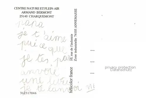 AK / Ansichtskarte Charquemont Centre Nature et Plein Air Armand Bermont  Kat. Charquemont
