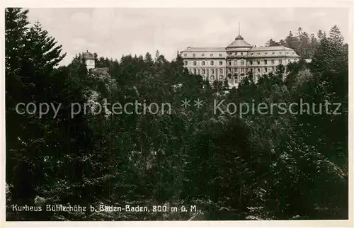 AK / Ansichtskarte Baden Baden Kurhaus Buehlerhoehe Kat. Baden Baden