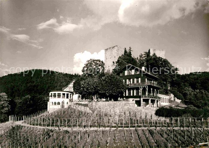 AK / Ansichtskarte Buehl Baden Burg Windeck Gaststaette und Weingut Kat ...