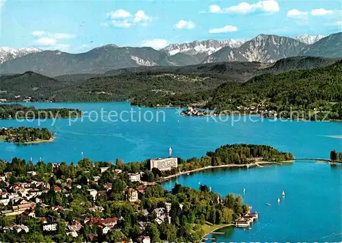 AK / Ansichtskarte Poertschach Woerthersee Fliegeraufnahme Kat. Poertschach Woerther See Kaernten