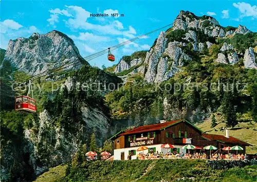 AK / Ansichtskarte Bruendlingalm am Hochfelln Seilbahn Bayerische Alpen Kat. Bruendling Alm