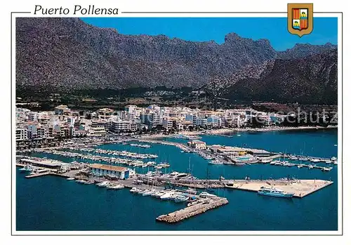 AK / Ansichtskarte Puerto Pollensa Hafen Berge Fliegeraufnahme
