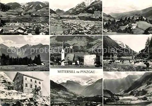 AK / Ansichtskarte Mittersill Oberpinzgau und Umgebung Alpenpanorama Schloss Bergsee Berghuette Kat. Mittersill