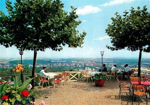 AK / Ansichtskarte Bad Nauheim Panorama Blick vom Johannisberg Gartenrestaurant Kat. Bad Nauheim