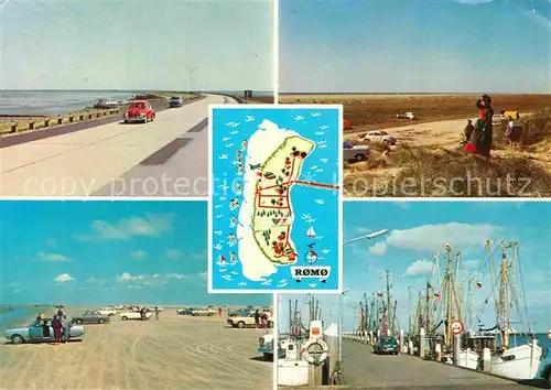 AK / Ansichtskarte Romo Uferstrasse Insel Hafen Duenen