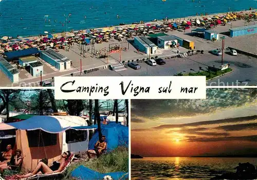 AK / Ansichtskarte Lido delle Nazioni Camping Vigna sul Mar Strand Abendsonne am Meer