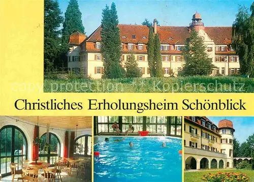 AK / Ansichtskarte Rehnenhof Christliches Erholungsheim Schoenblick Hallenbad Kat. Schwaebisch Gmuend