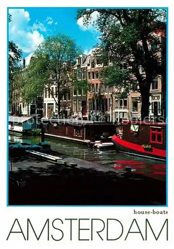AK / Ansichtskarte Amsterdam Niederlande Houseboats Hausboote Kanal Kat. Amsterdam
