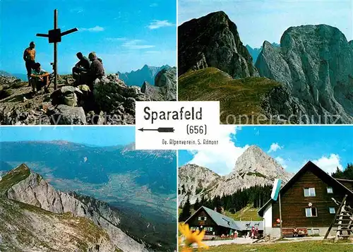 AK / Ansichtskarte Admont Steiermark Sparafeld und Leichenstein Oberst Klinke Huette Gipfelkreuz Gebirgspanorama Kat. Admont