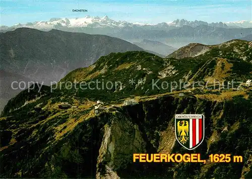 AK / Ansichtskarte Ebensee Oberoesterreich Naturfreundehaus Feuerkogel Alpenpanorama Dachsteinblick Fliegeraufnahme Kat. Ebensee Salzkammergut