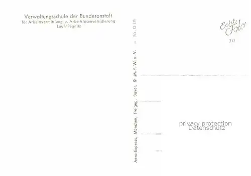 AK / Ansichtskarte Lauf Pegnitz Verwaltungsschule des Bundesanstalt Fliegeraufnahme Kat. Lauf (Pegnitz)