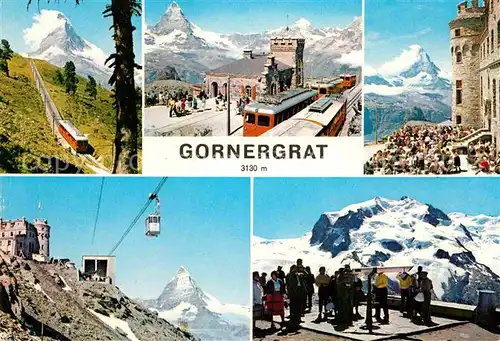 AK / Ansichtskarte Gornergrat Zermatt Kulmhotel Stockhornbahn Monte Rosa Kat. Gornergrat