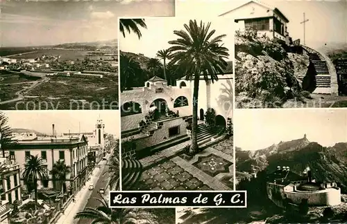 AK / Ansichtskarte Las Palmas Gran Canaria Puerto de La Luz Mirador de Bandama Calle Major de Triana Tejeda Parador y Roque Nublo Pueblo Canario Kat. Las Palmas Gran Canaria