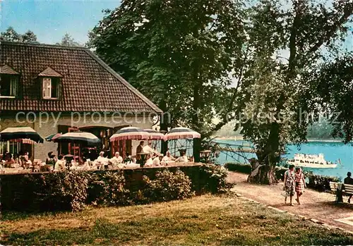 AK / Ansichtskarte Bad Honnef Rhein Cafe auf der Insel Grafenwerth Kat. Bad Honnef