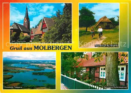 AK / Ansichtskarte Molbergen Katholische Pfarrkirche Schafsstall Talsperre  Kat. Molbergen