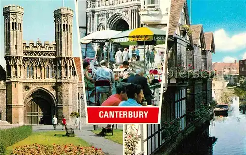AK / Ansichtskarte Canterbury UK Cathedral Gate Hotel St Augustines Abbey Weavers House Kat. Canterbury