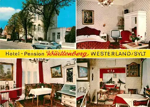 AK / Ansichtskarte Westerland Sylt Hotel Pension Wuerttemberg Kat. Westerland