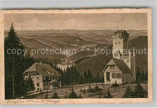 AK / Ansichtskarte Hornisgrinde Panorama mit Hornisgrindeturm Kat. Sasbach