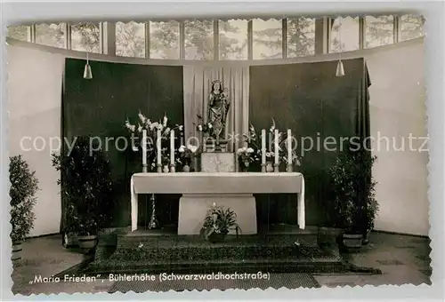 AK / Ansichtskarte Buehlertal Kirche Maria Frieden Altar Kat. Buehlertal