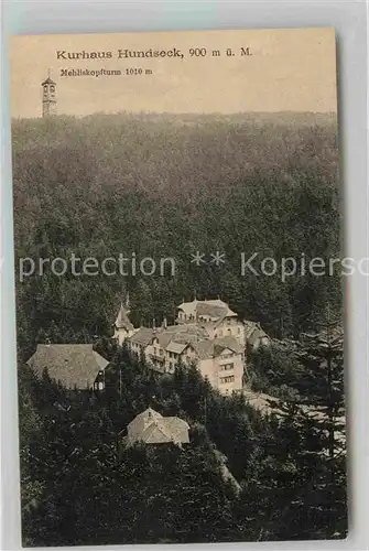 AK / Ansichtskarte Buehl Baden Kurhaus Hundseck mit Mehliskopfturm Kat. Buehl