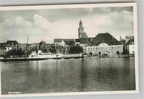 AK / Ansichtskarte ueberlingen Bodensee Muenster Faehrschiff Anlegestelle Kat. ueberlingen