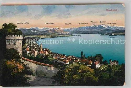 AK / Ansichtskarte ueberlingen Bodensee Panorama Kat. ueberlingen