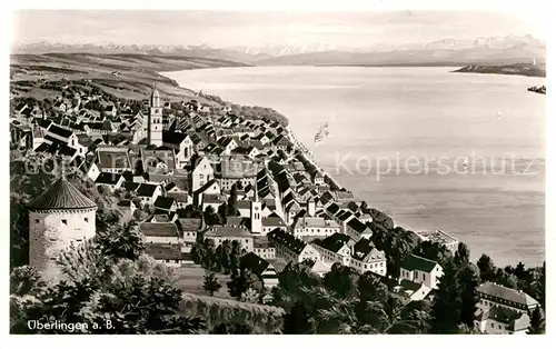 AK / Ansichtskarte ueberlingen Bodensee Muenster Panorama Alpen Dampfer Kat. ueberlingen