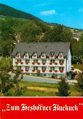 AK / Ansichtskarte Hallenberg Hesborn Restaurant zum Hesborner Kuckuck Kat. Hallenberg