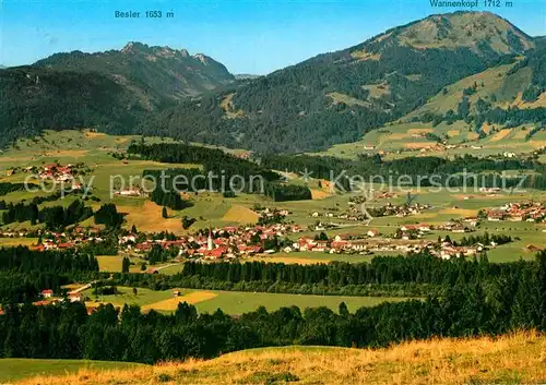 AK / Ansichtskarte Fischen Allgaeu Fliegeraufnahme mit Besler und Wannenkopf Kat. Fischen i.Allgaeu