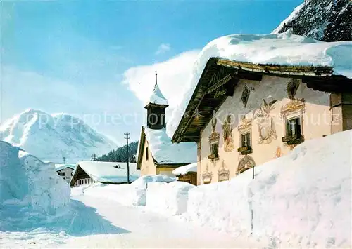 AK / Ansichtskarte Oberleutasch Obergasse gegendie Hohe Munde Kat. Leutasch Tirol