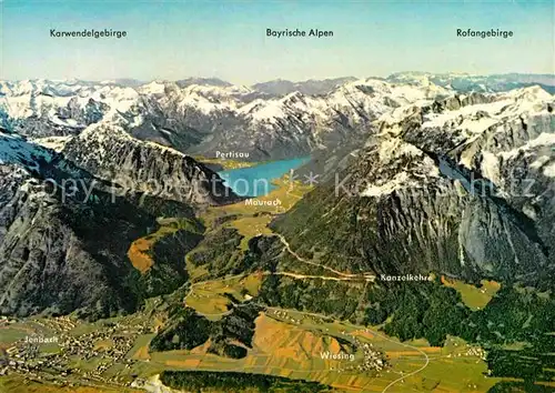AK / Ansichtskarte Achensee Fliegeraufnahme mit Pertisau Wiesing Kanzelkehre Jenbach Kat. Eben am Achensee