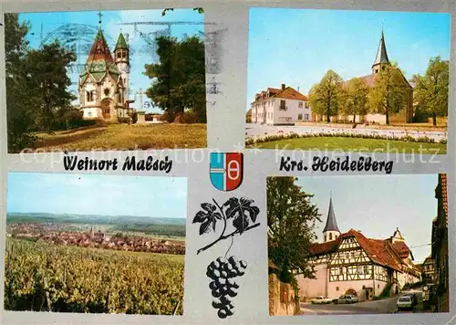 AK / Ansichtskarte Malsch Wiesloch Letzenbergkapelle Rathaus Kat. Malsch