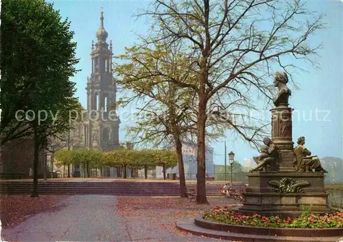 AK / Ansichtskarte Dresden Bruehlsche Terrasse Hofkirche Kat. Dresden Elbe